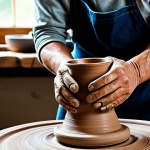 Potter at the Wheel**

"A skilled potter, hands covered in clay, shaping a mug on a spinning pottery wheel. The workshop is filled with natural light, tools, and finished ceramic pieces. Fully clothed, appropriate attire, safe for work, perfect anatomy, natural proportions, professional pottery, high quality."

**