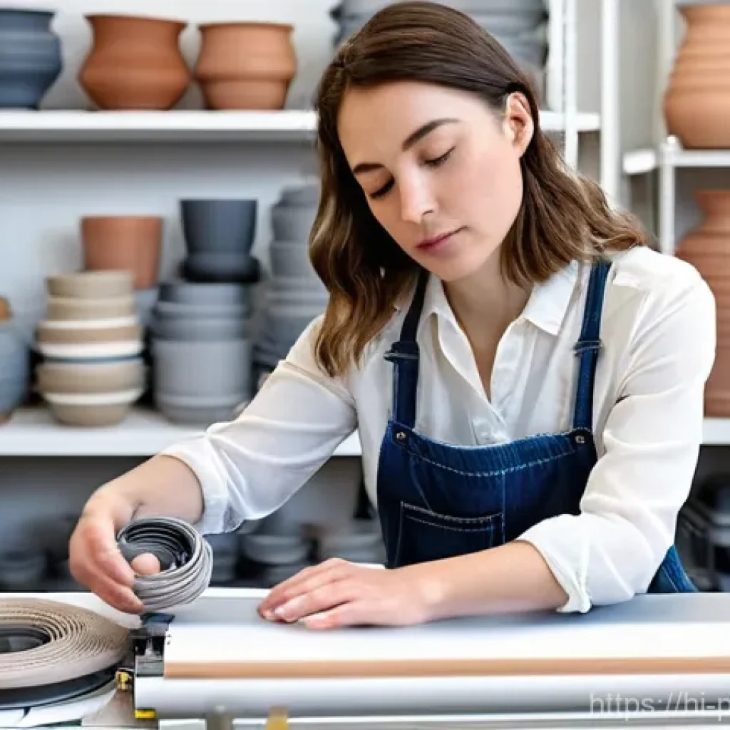 3D 프린팅 도자기 기술 - **Prompt 1: Futuristic Ceramic Art Studio**
    A bright, clean, and modern ceramic art studio bathe...